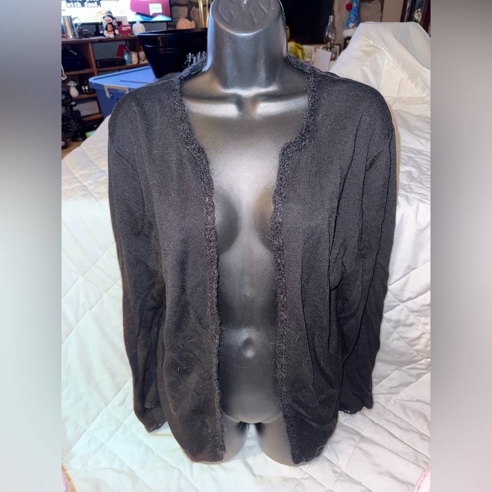Talbots Vintage Wool Blend Open Front Sweater